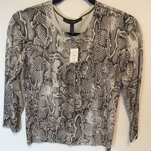 💎NWT⭐️WHITE HOUSE BLACK MARKET CARDIGAN SNAKEPRINT SIZE SMALL